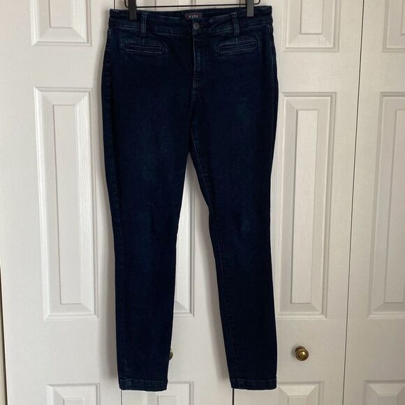 NYDJ Ami Skinny Jeans Lift Tuck Technology Dark Wash Size 8 - Picture 1 of 11